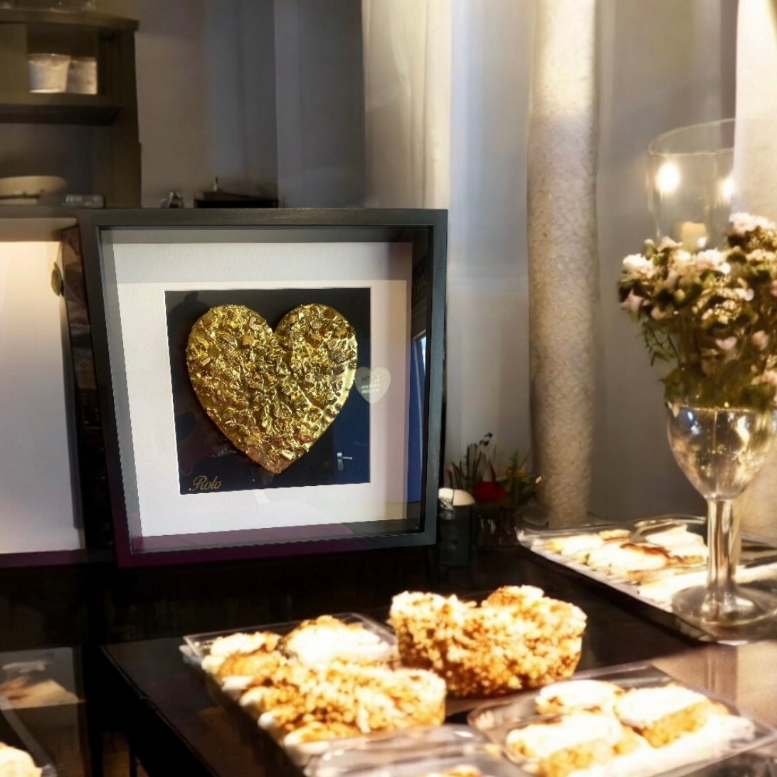Framed Heart with Ashes
