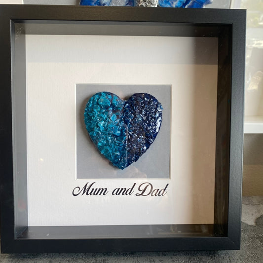 Framed Heart with Ashes