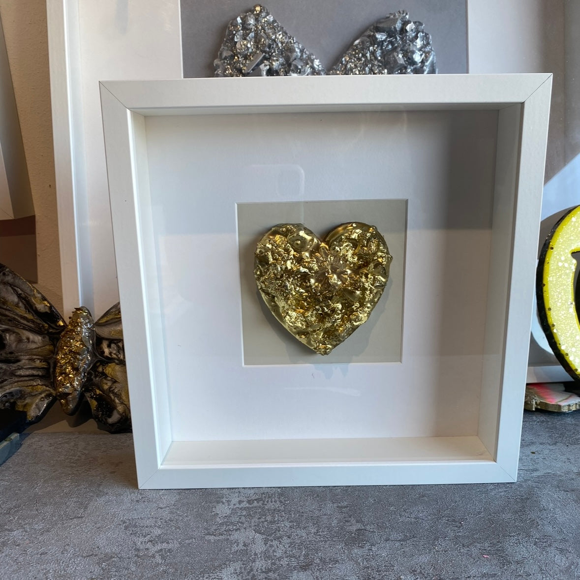 Framed Heart with Ashes