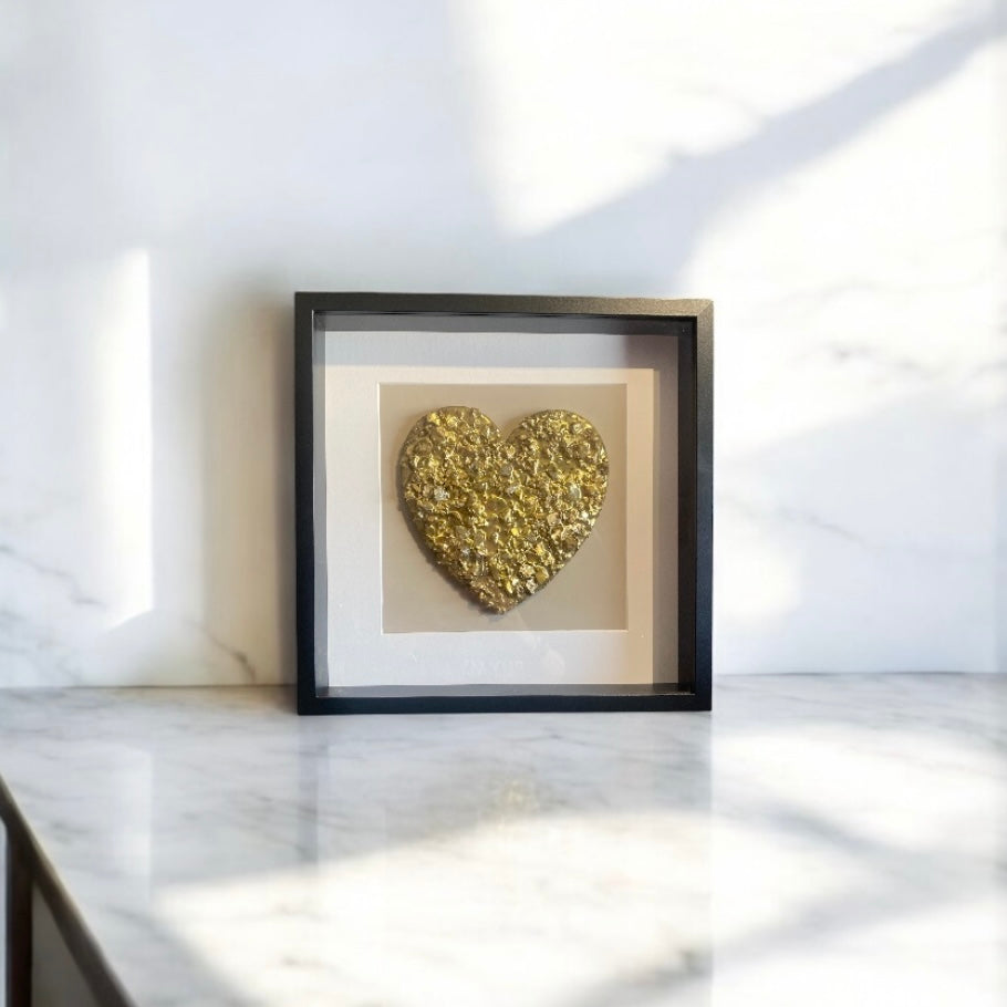 Framed Heart with Ashes