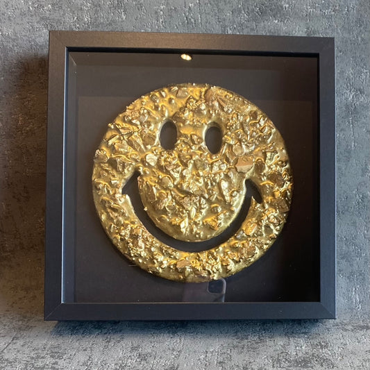 Framed Smiley with Ashes