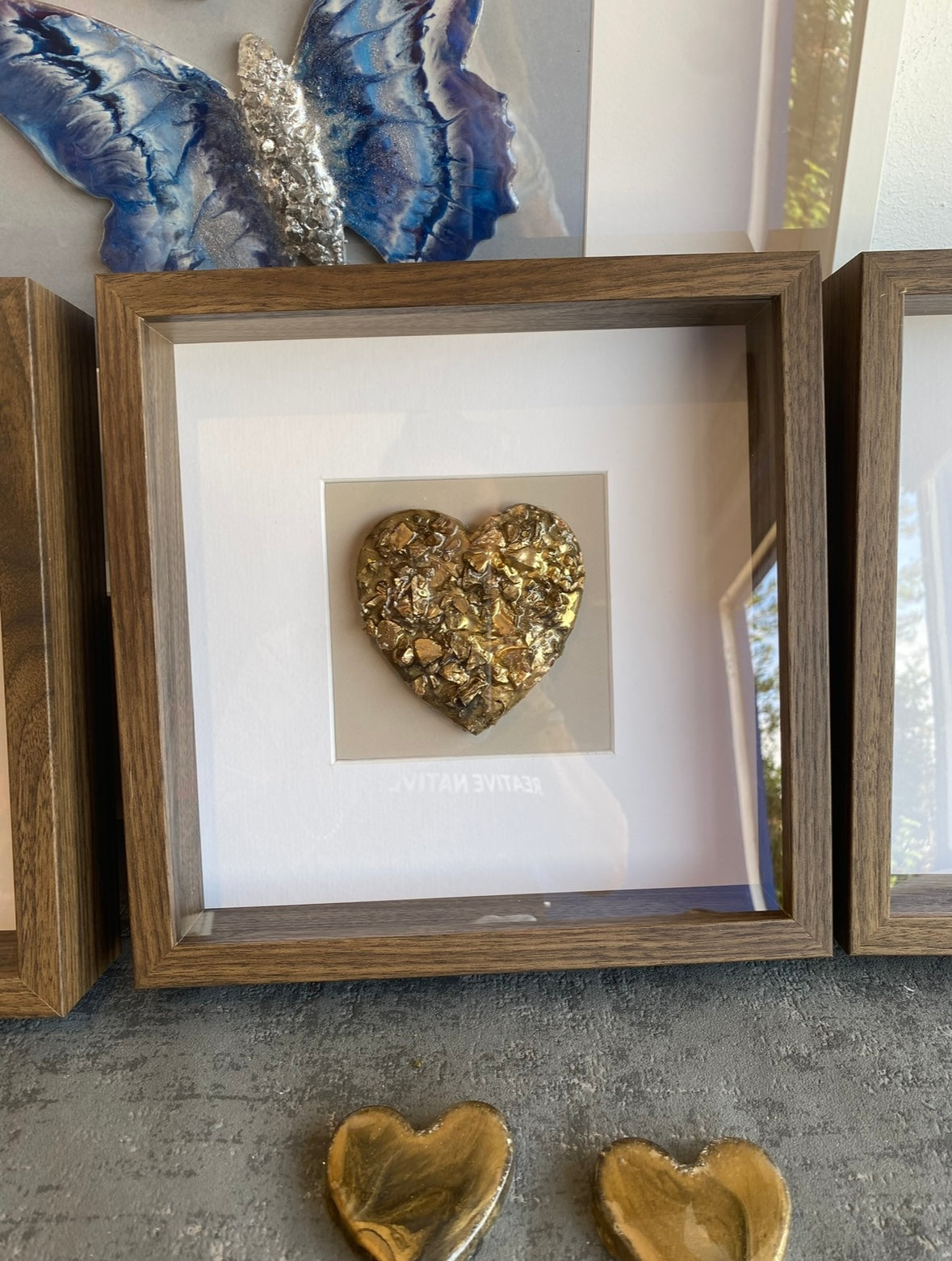 Framed Heart with Ashes