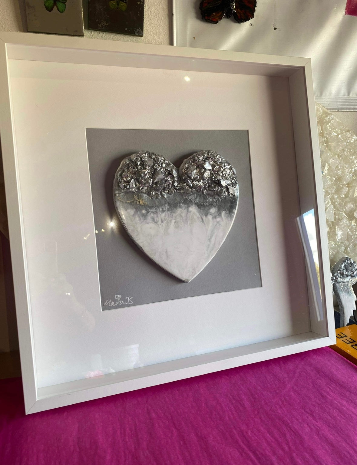 Framed Heart with Ashes