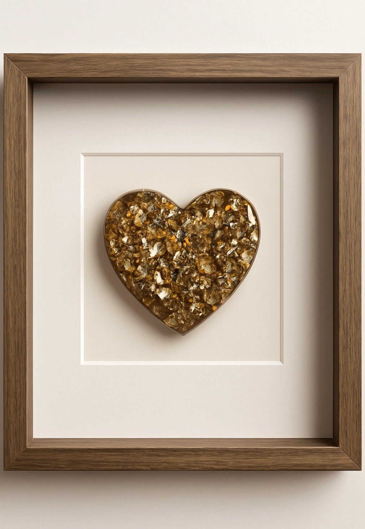 Framed Heart with Ashes