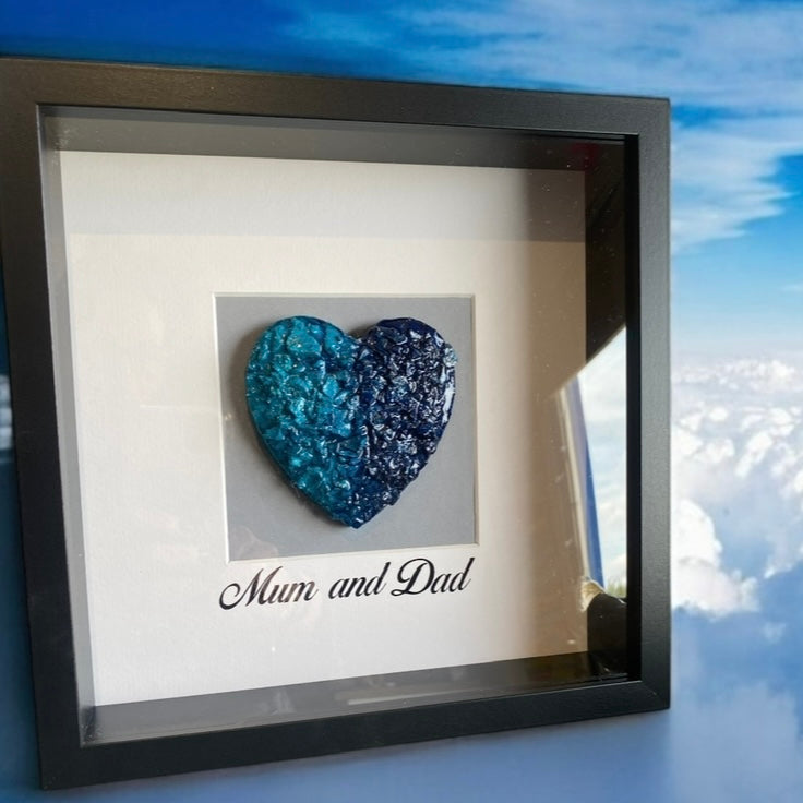 Framed Heart with Ashes