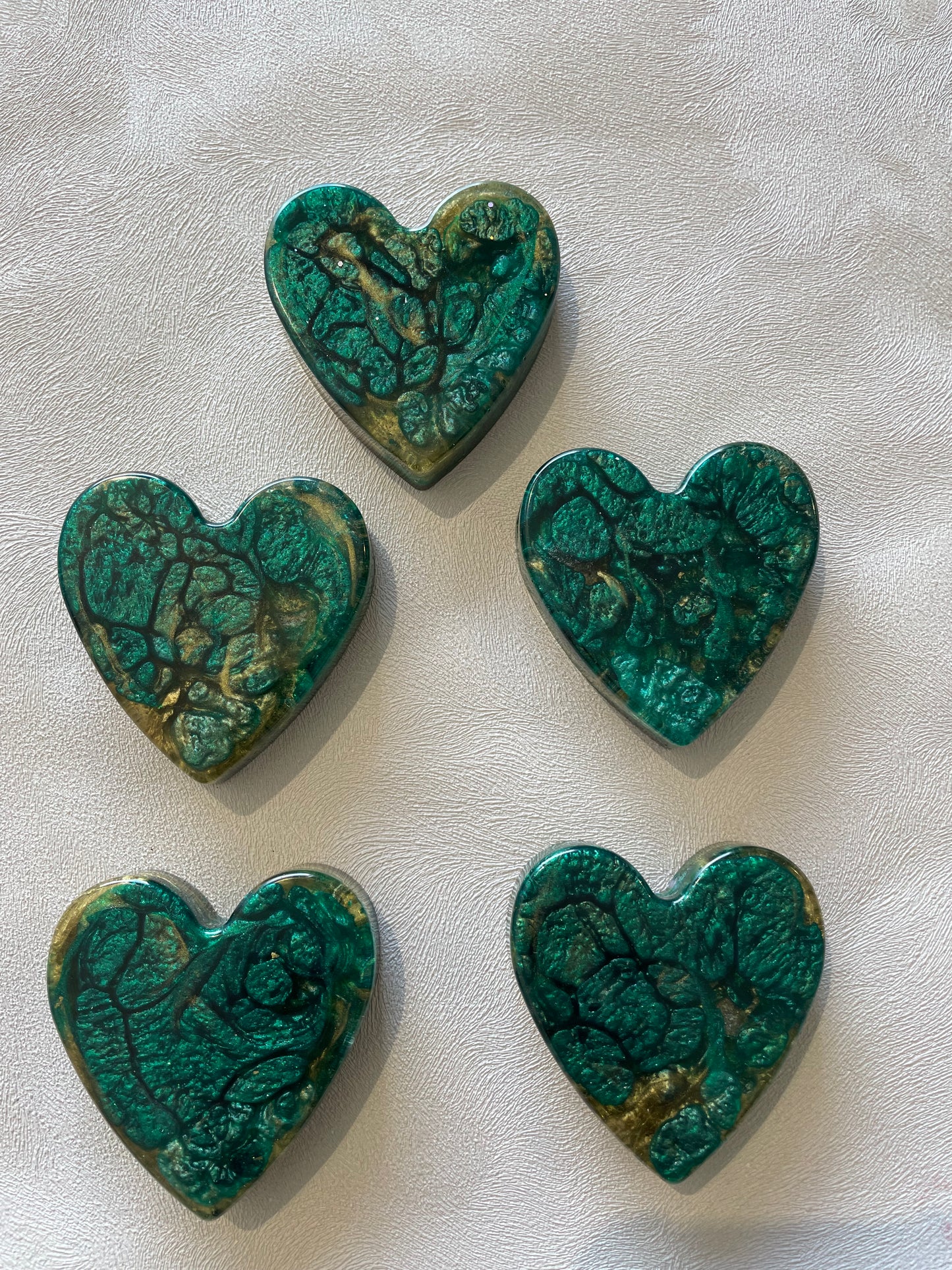 Palm Hearts containing ashes.