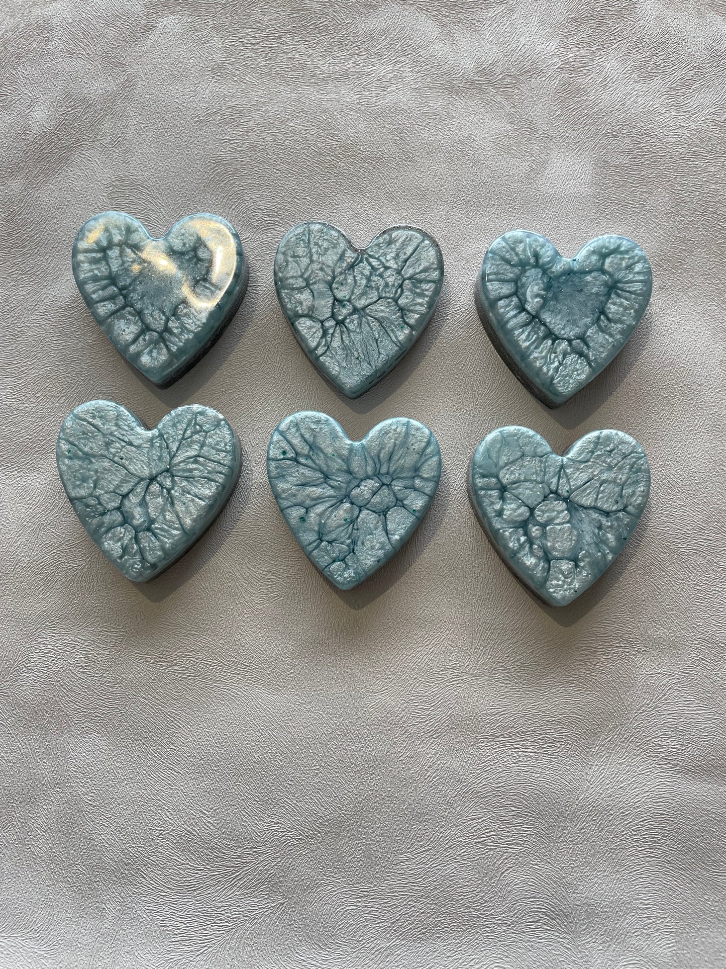 Palm Hearts containing ashes.