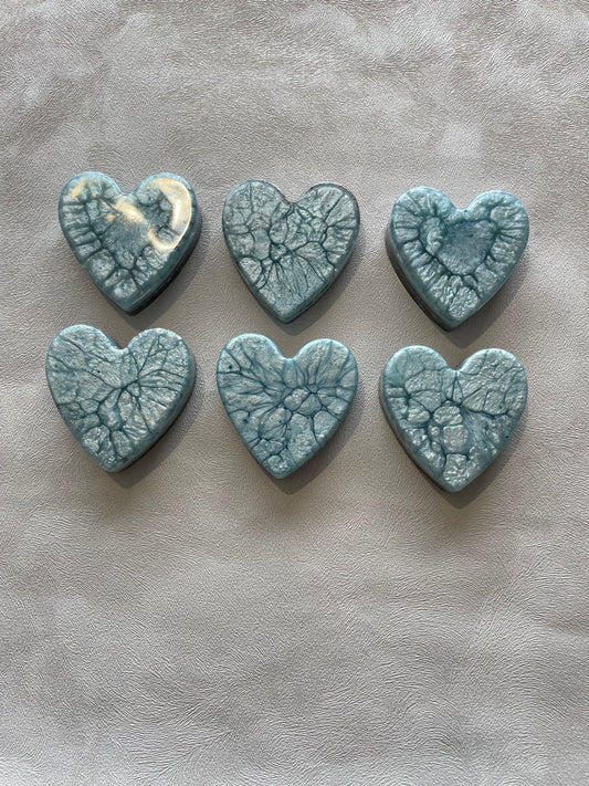 Palm Hearts containing ashes.